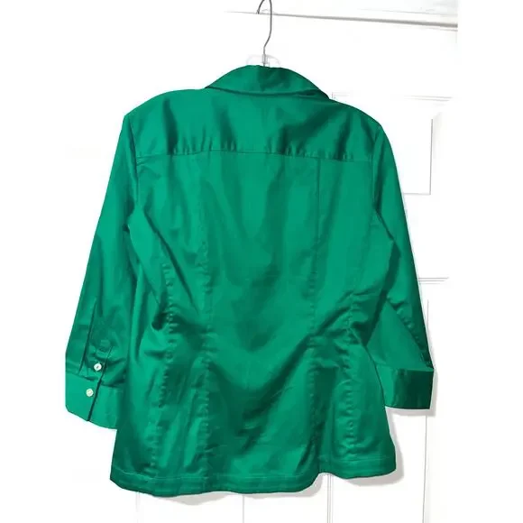 NWT Green Banana Republic Cotton Fitted Stretch M - Picture 7 of 7